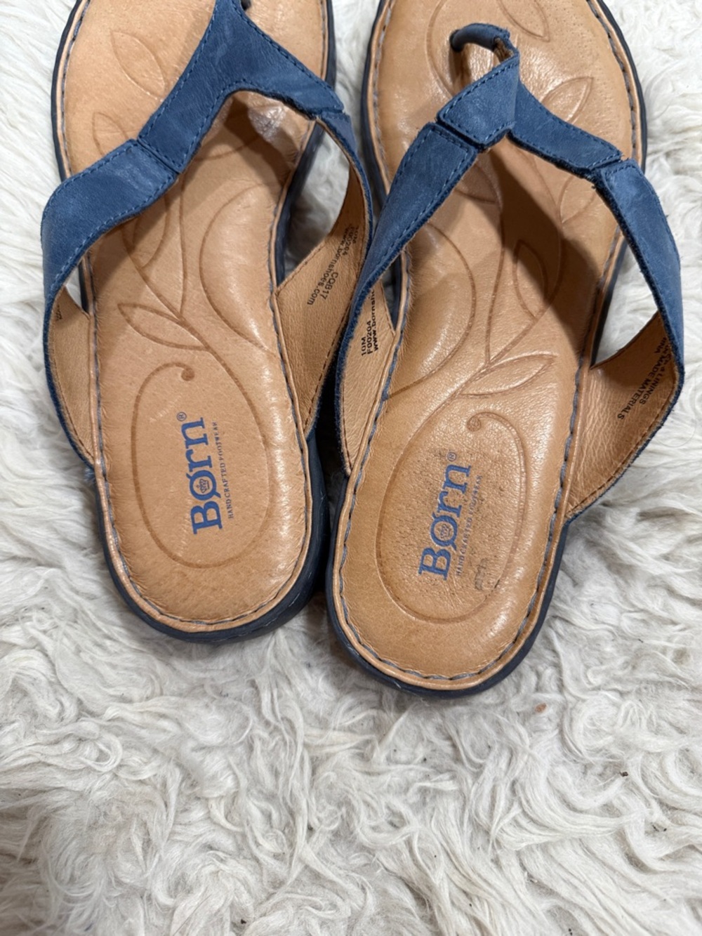 Born‎ Sandals Women Amelie in Ocean Size 10 blue leather shoes - Picture 5 of 8